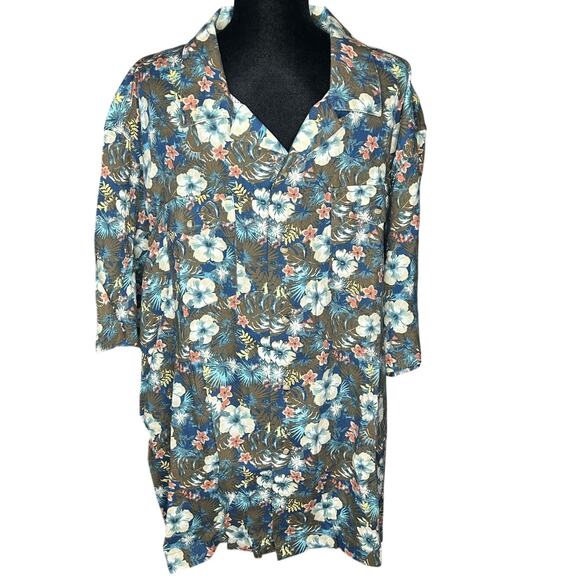 Wrangler Men's Tropical Print snap button shirt size xxl - Picture 1 of 4